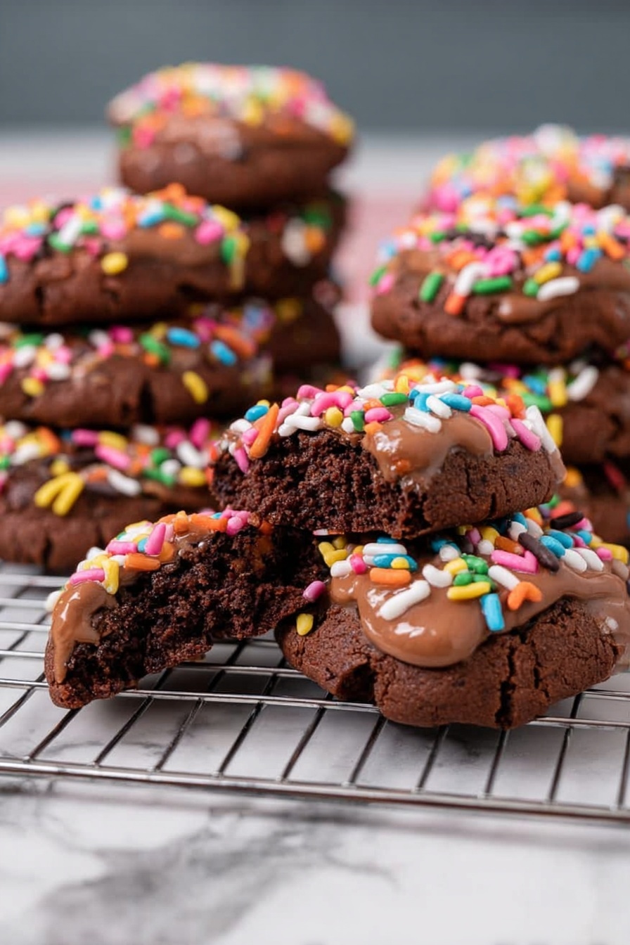 Chocolate Nut Cookie Balls - Serving Suggestion