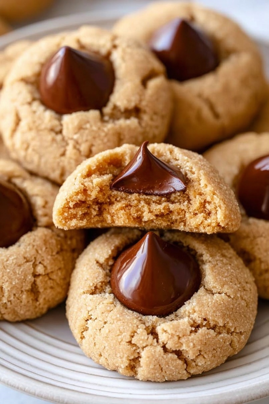 Peanut Butter Kiss Cookies - Serving Suggestion