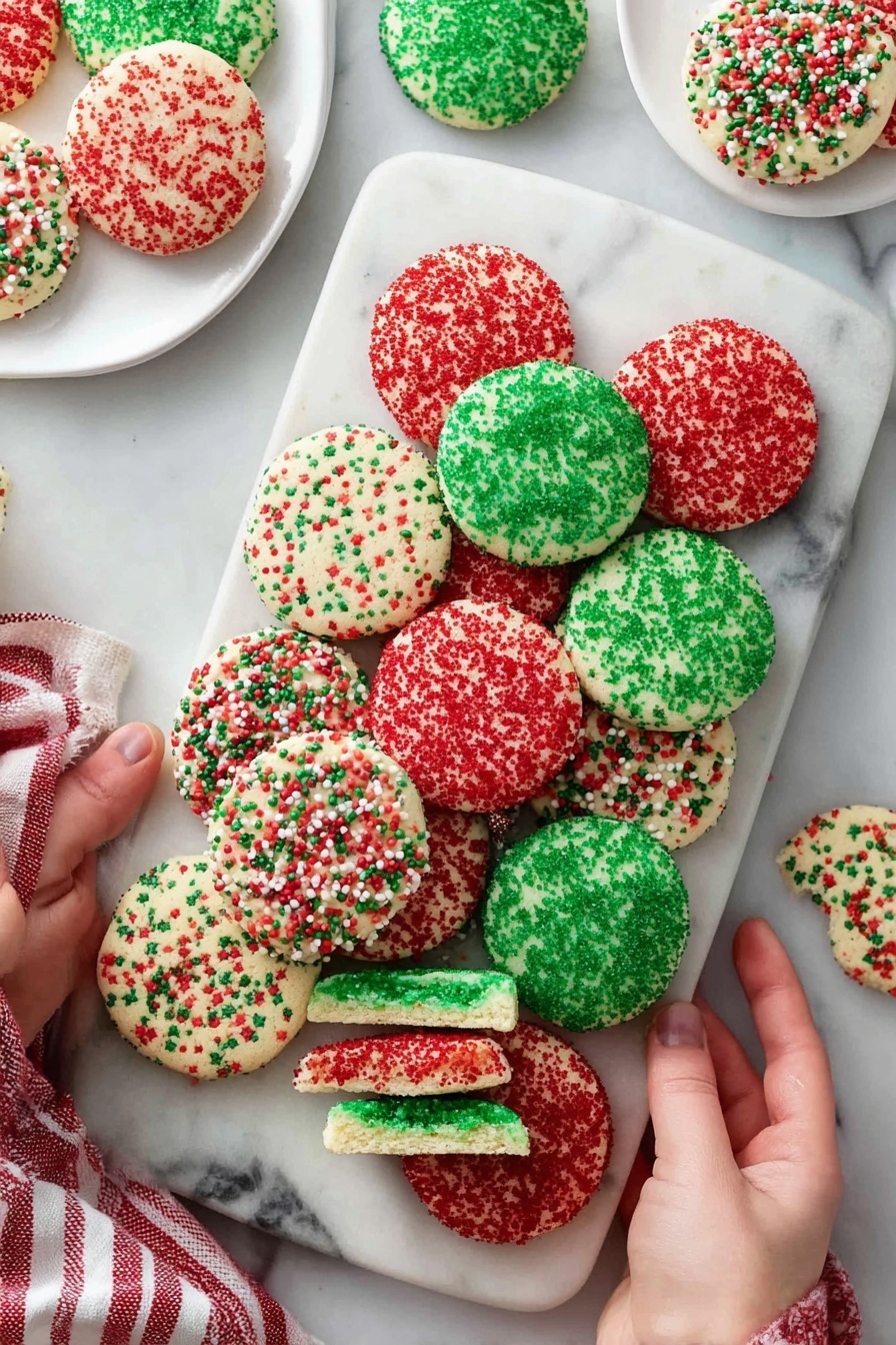 Christmas Sprinkle Cookies - Serving Suggestion