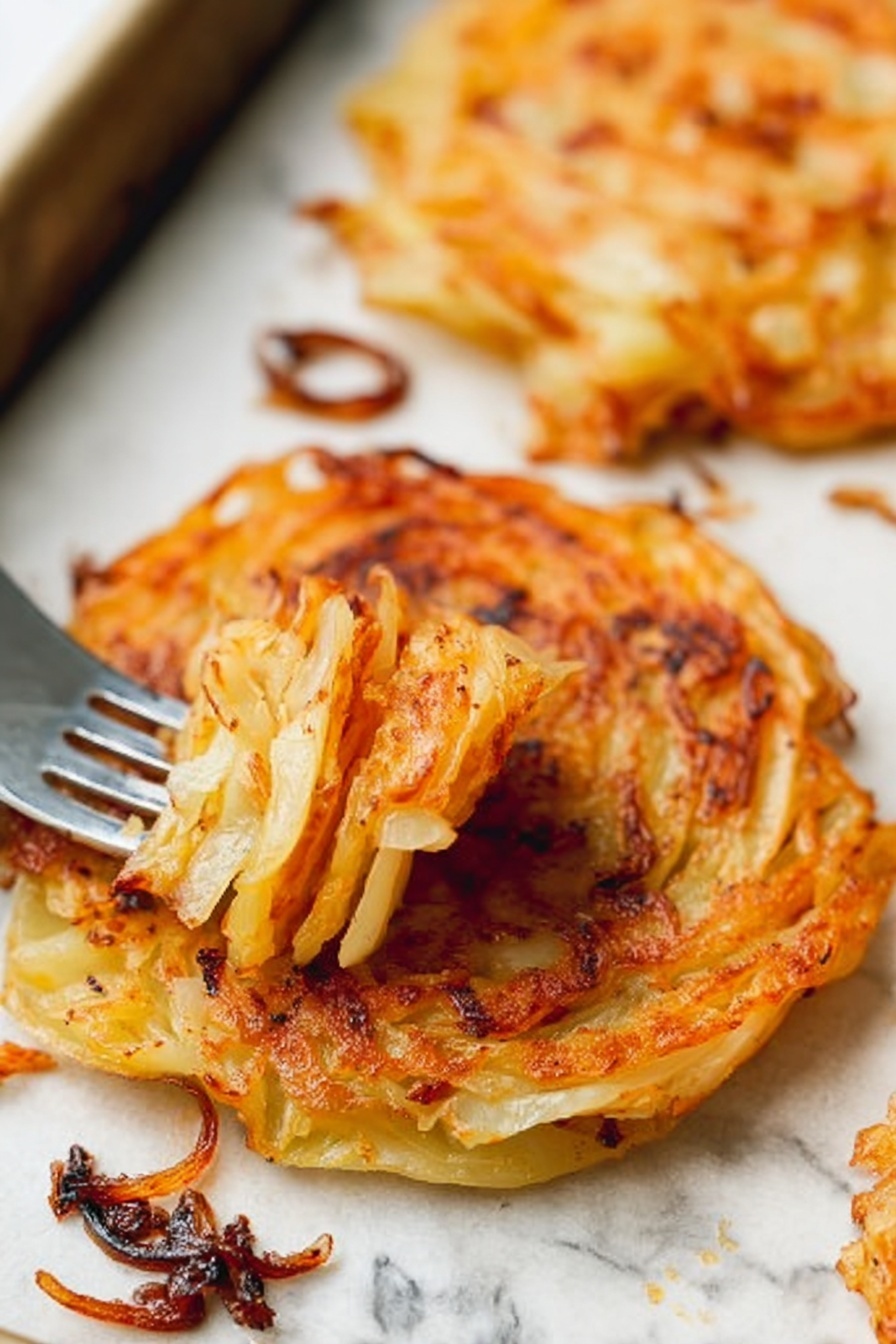 roasted cabbage steaks - Serving Suggestion